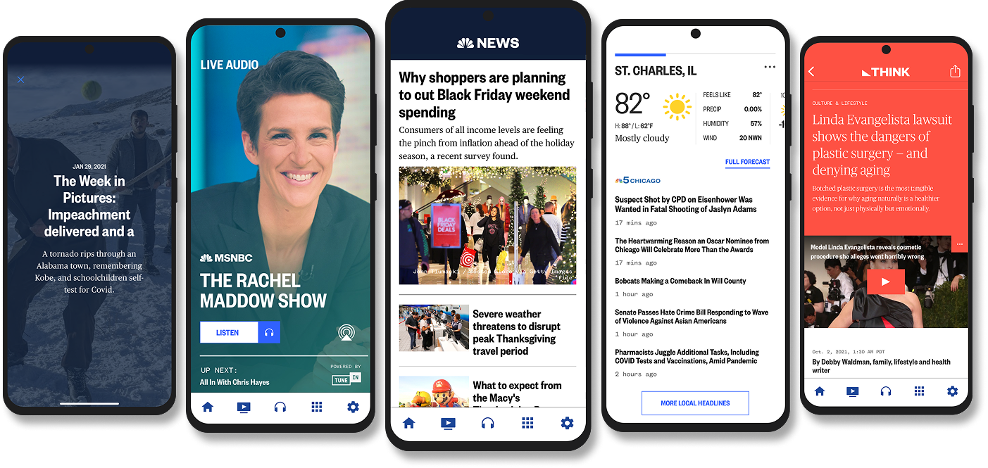 nbc news apps screenshots